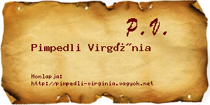 Pimpedli Virgínia névjegykártya